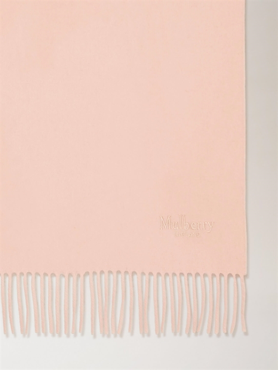 Mulberry Solid Merino Wool Scarf Rosewater